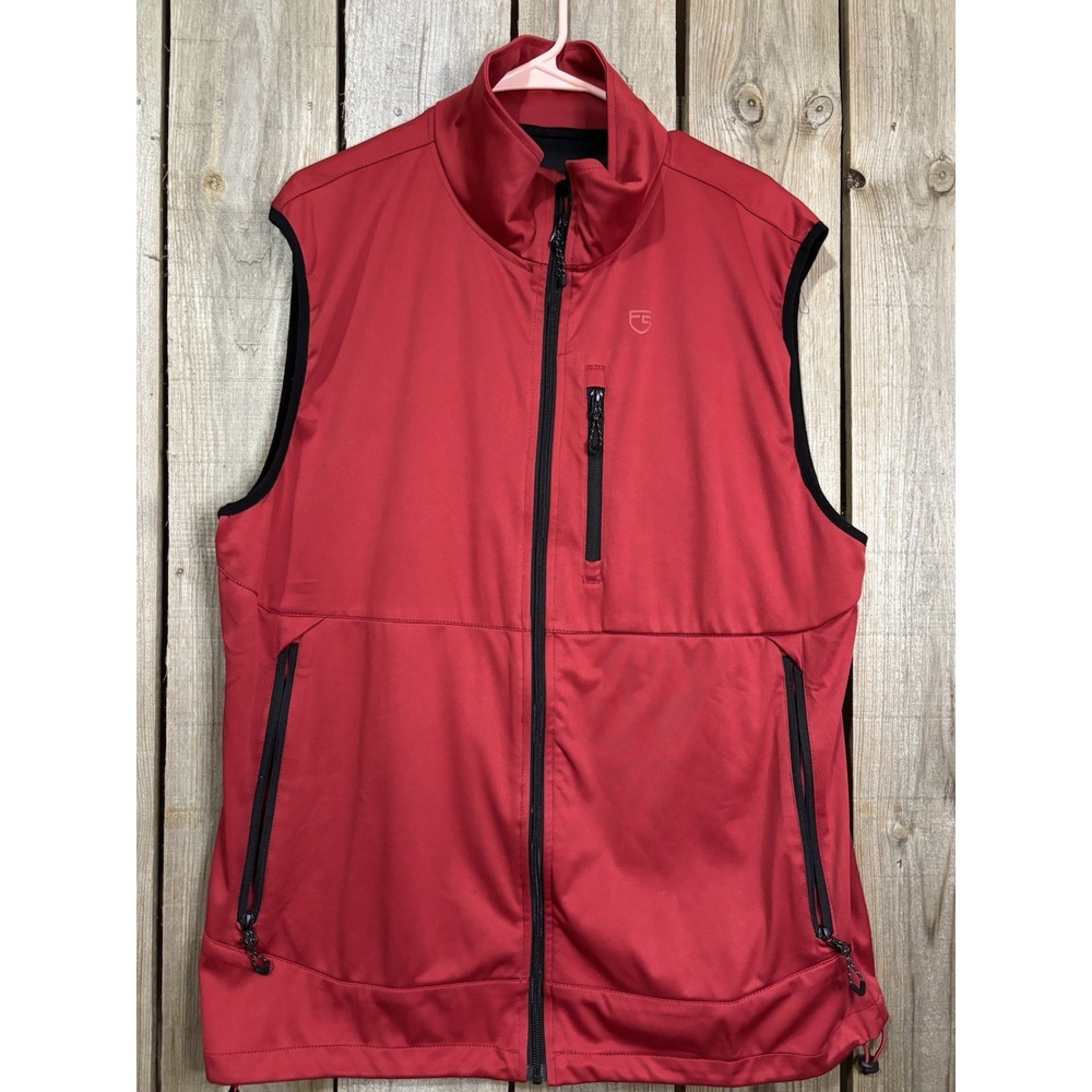 Free Soldier Soft Shell Red Men's XL‎  Full Zip Sleeveless Tactical  Outdoor